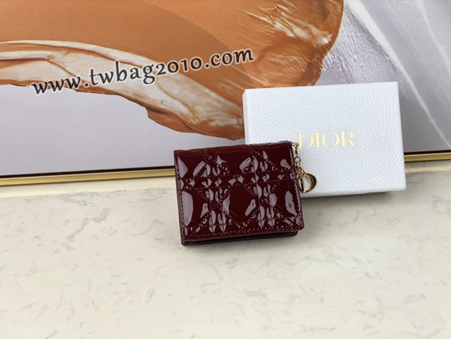 Dior专柜新款钱包迪奥高仿原单lady牛皮零钱包卡包 djfk1589